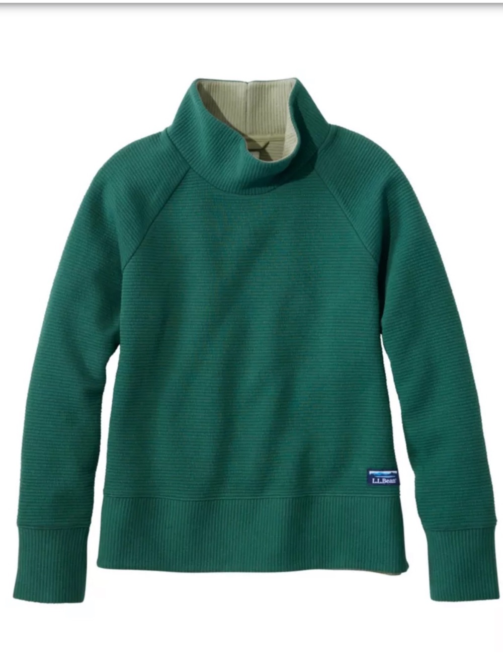 L.L.Bean Women's Lakewashed Double-Knit Funnelneck Medium